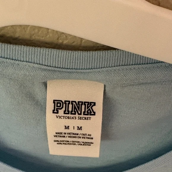 PINK Victoria's Secret Light Blue Graphic Tee - Picture 2 of 3